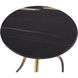 Trent 26 X 19.75 inch Matte Black / Gold End Table